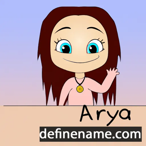 cartoon of the name Ariya