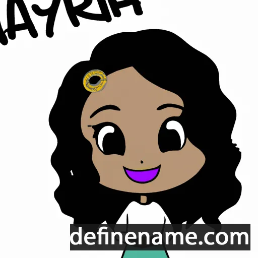 cartoon of the name Ariyah