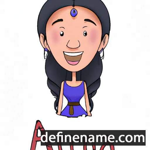 cartoon of the name Arjana