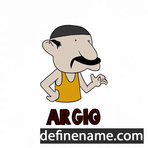 cartoon of the name Arjang