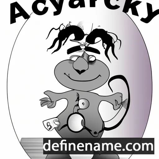 cartoon of the name Arkaac'ty