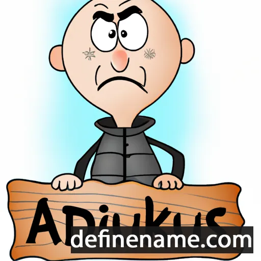 cartoon of the name Arkadijus