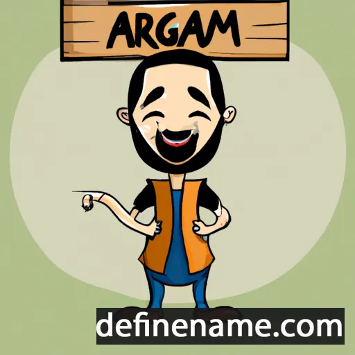 cartoon of the name Armağan