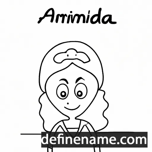 cartoon of the name Arminda