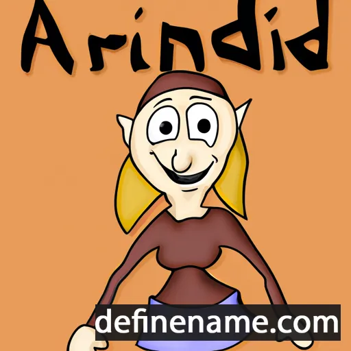 cartoon of the name Arnhildr