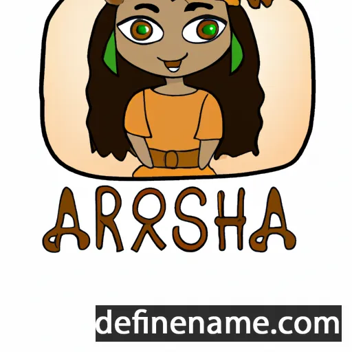 cartoon of the name Arosha