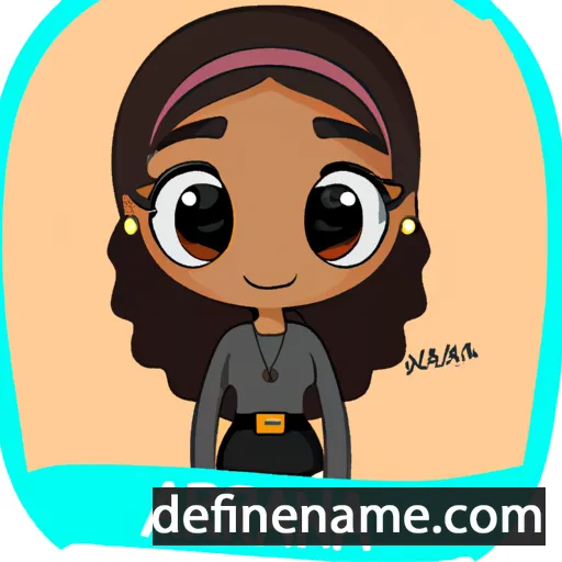 cartoon of the name Arriana