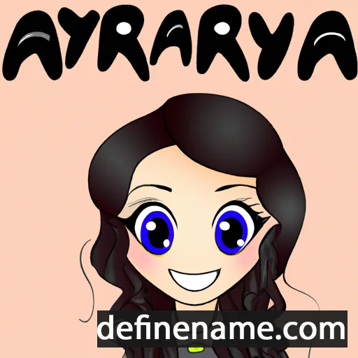 cartoon of the name Arryana