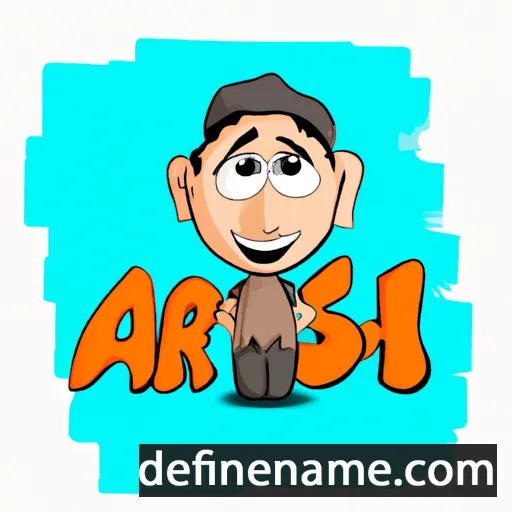 cartoon of the name Arsh