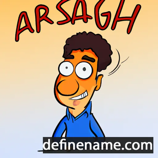 cartoon of the name Arshag