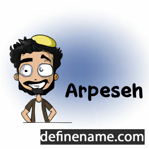 cartoon of the name Arshpreet