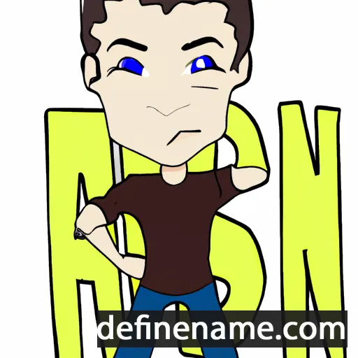 cartoon of the name Arsyn