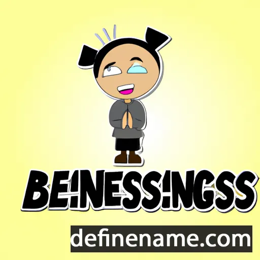 cartoon of the name Blessing