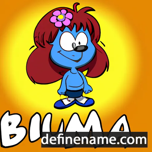 cartoon of the name Bluma