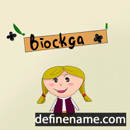 cartoon of the name Boglárka