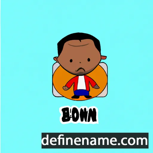 cartoon of the name Bongani