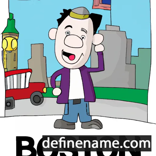 cartoon of the name Boston