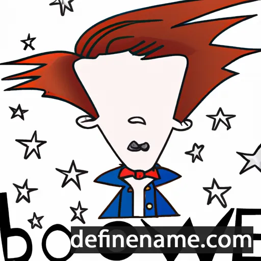 cartoon of the name Bowie