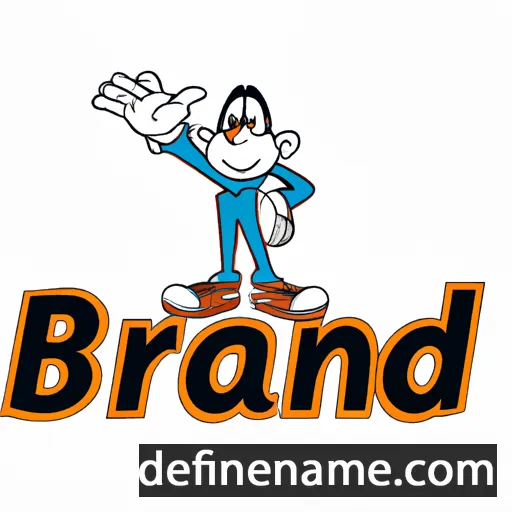 cartoon of the name Brand