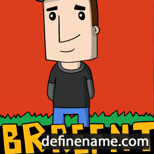 cartoon of the name Brent