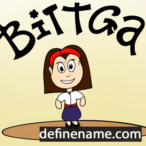 cartoon of the name Brigita