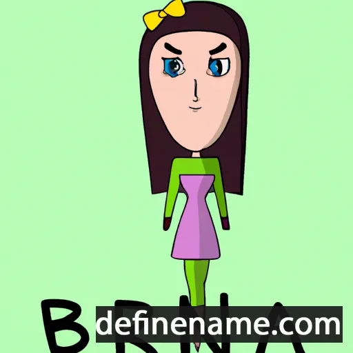 cartoon of the name Brina