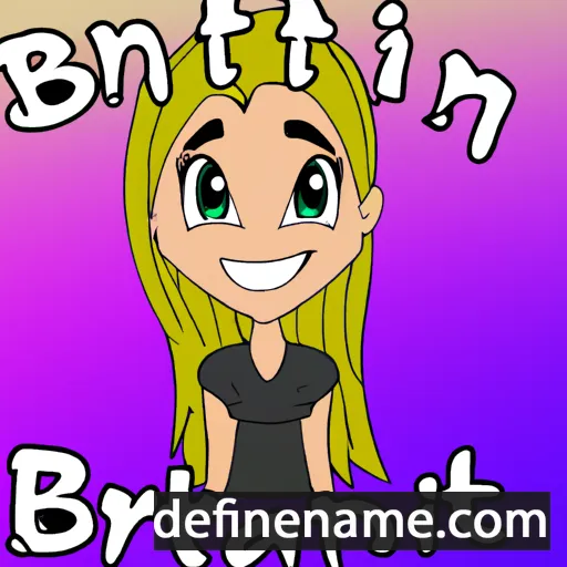 cartoon of the name Brittani