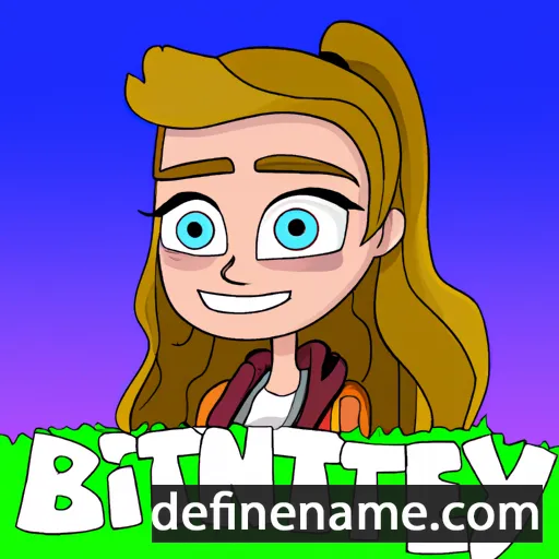 cartoon of the name Brittney