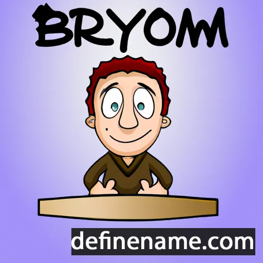 cartoon of the name Brynmor