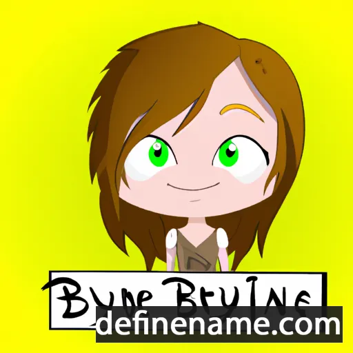 cartoon of the name Brynne