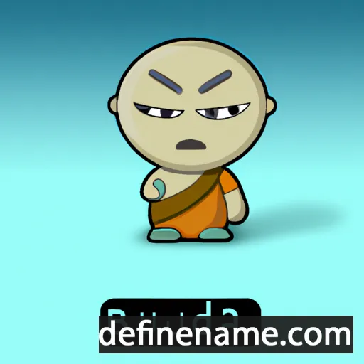 cartoon of the name Buddha