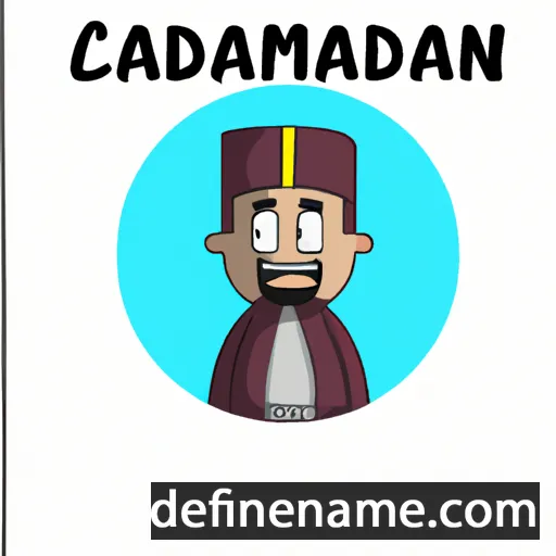 cartoon of the name Cabdiraxmaan