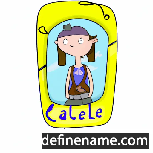 cartoon of the name Caelie