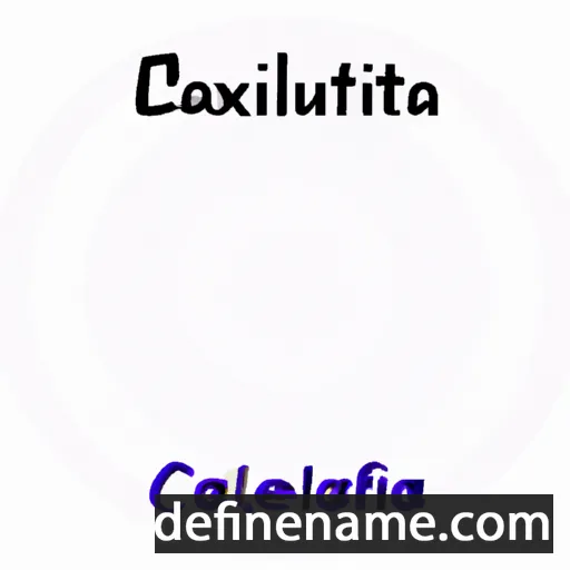 cartoon of the name Calanthia