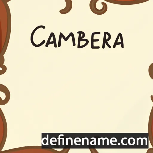 cartoon of the name Cambria