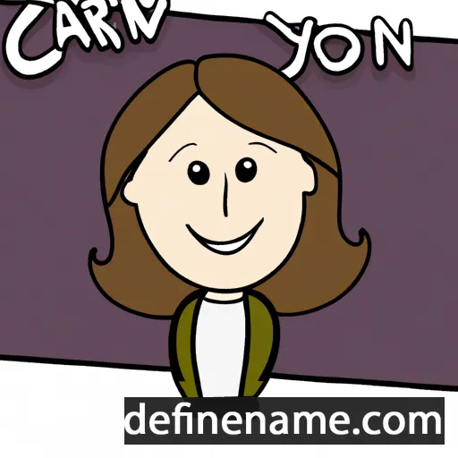 cartoon of the name Caryn