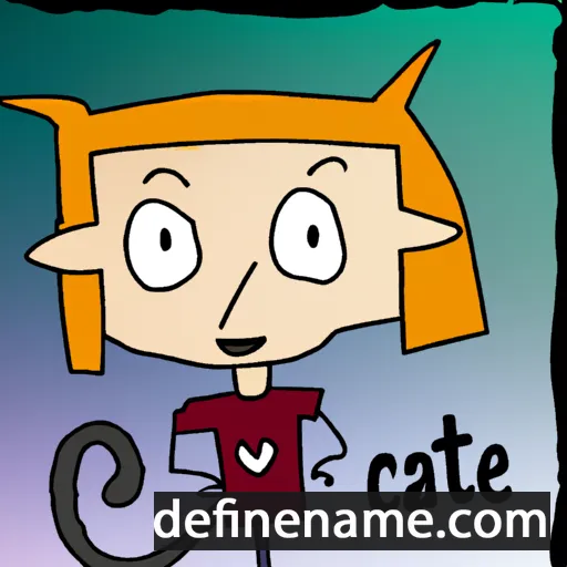 cartoon of the name Cate