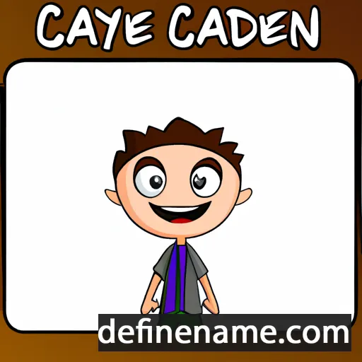 cartoon of the name Cayden