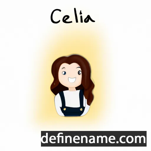 cartoon of the name Cécilia