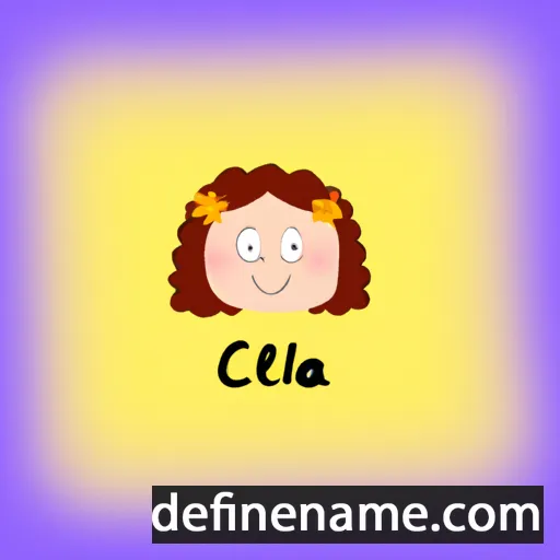 cartoon of the name Célia