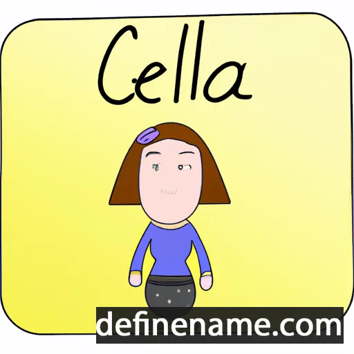 cartoon of the name Cèlia