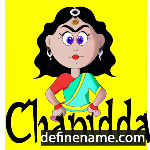 cartoon of the name Chandana