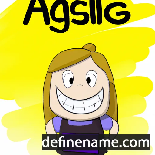 cartoon of the name Åslaug