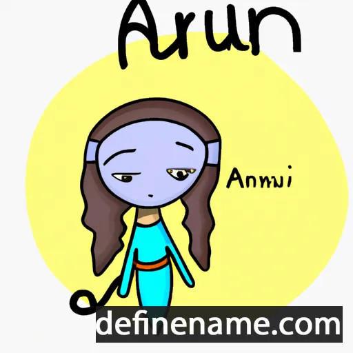 cartoon of the name Arūnė