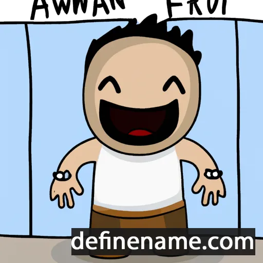 cartoon of the name Arunwan