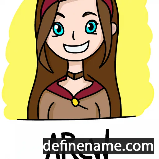 cartoon of the name Arwen