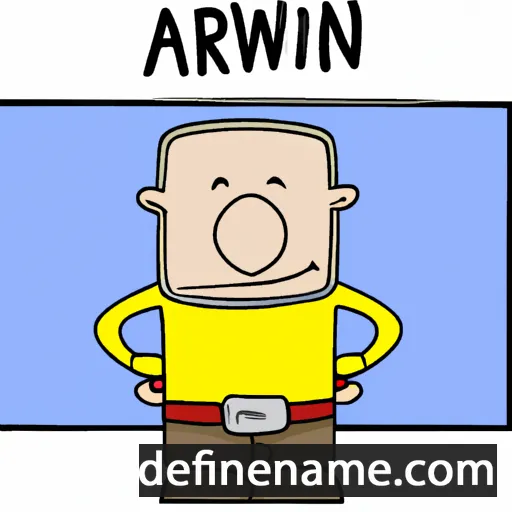 cartoon of the name Arwin