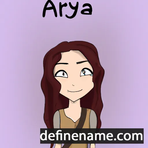 cartoon of the name Aryia