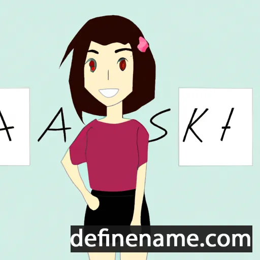 cartoon of the name Asaka