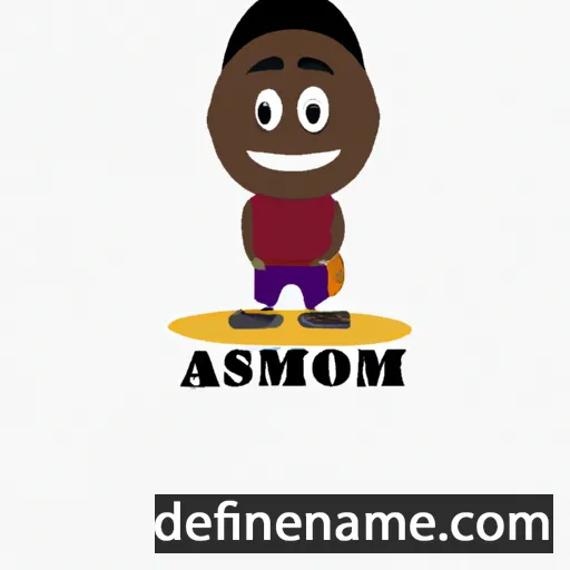 cartoon of the name Asamoah